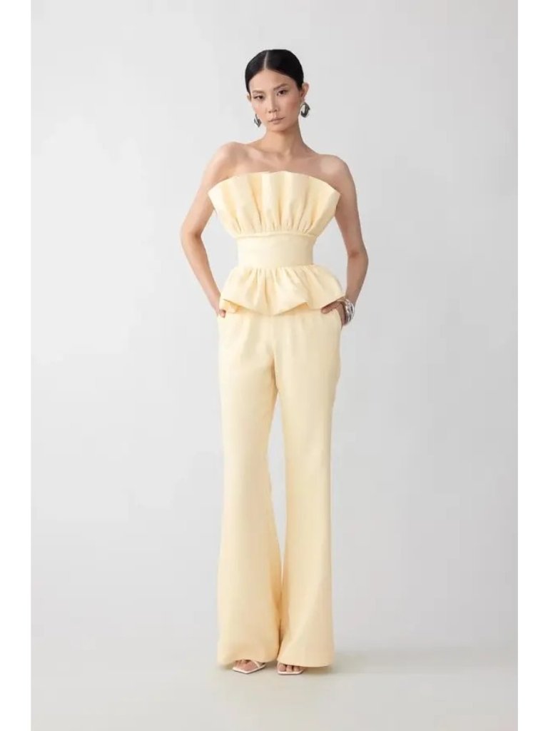 Sau Lee Nicola Crepe Pants Butteryellow Womens Size 4